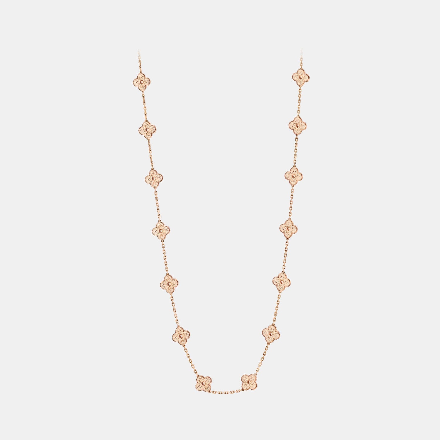 Collier Vintage Alhambra Or rose 20 motifs