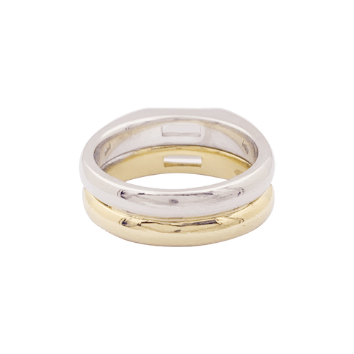 Bague 48 Bague deux ors 750 sertie de diamants taille baguette 58 Facettes 34457