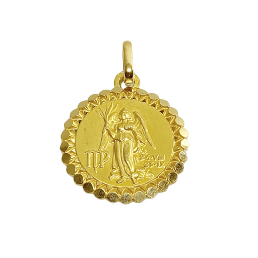 Pendentif Médaille du Zodiac Vierge Or 58 Facettes