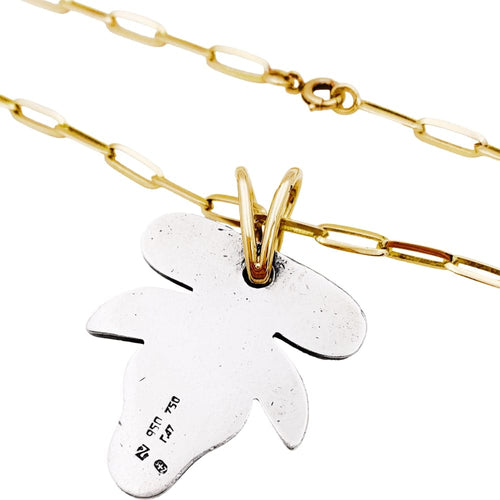 Collier Zolotas - Collier pendentif tête de taureau en argent et or jaune 58 Facettes 35280