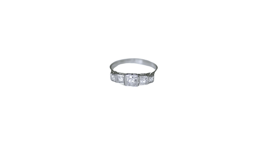 Ring 56 Art Deco Diamond Garter Ring 58 Facettes