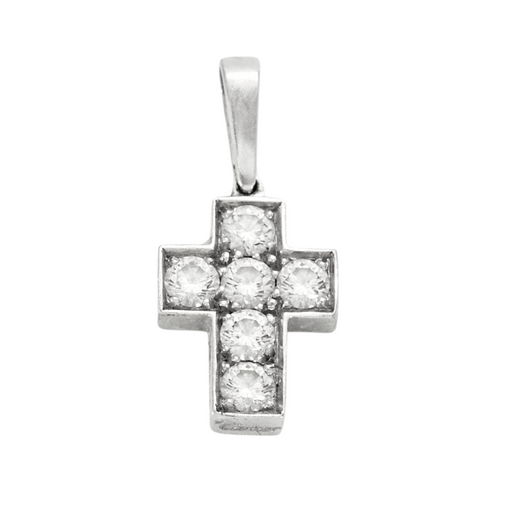 Pendentif CARTIER - Pendentif "Croix" en or blanc et diamants 58 Facettes