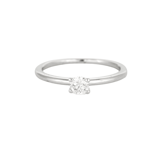 Bague 53 Solitaire or blanc diamant 58 Facettes 3121290