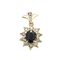 Collier Pendentif Marguerite Saphir Diamants 58 Facettes 230435