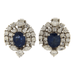 Earrings White gold earrings with sapphires and diamonds 58 Facettes G3513