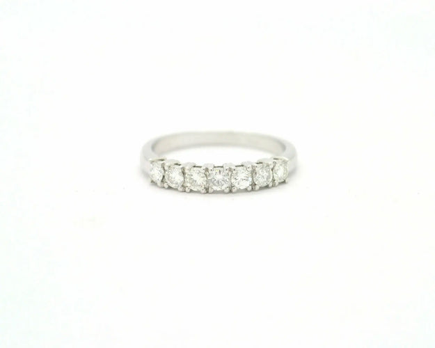 Bague Bague rivière - Anneau en or blanc 18 carats et diamants 0,56 ct 58 Facettes 8782