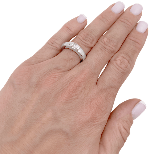 Bague 51 Chaumet Gioia - Bague jonc en or blanc avec diamant 58 Facettes 34584