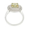 Bague 55 Bague en or blanc 750 sertie de diamants et diamant jaune 2 ct 58 Facettes 31972