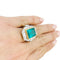 Bague 55 Bague en or jaune et or blanc 750 émeraude et diamants 58 Facettes 30866