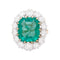 Bague 52 Bague Pompadour émeraude et diamants en platine et or jaune 58 Facettes 33904
