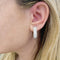 Boucles d'oreilles Boucles d’oreilles créoles en or blanc 750 pavées de diamants 58 Facettes 34514