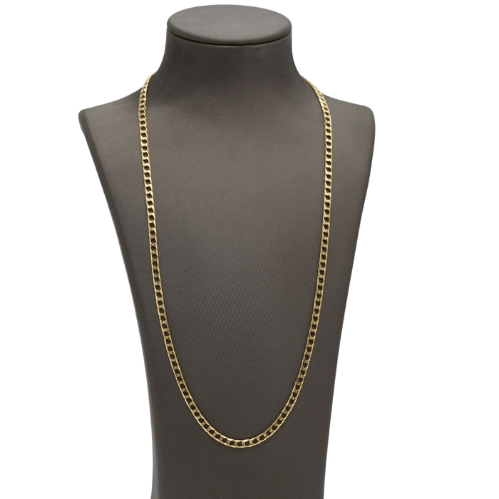 Collier chaîne à barbe en or jaune massif 58 Facettes E363201