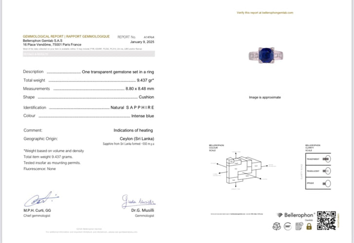 Bague 53 Bague en or blanc 750 sertie d’un saphir et diamants 58 Facettes 34263