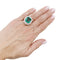 Bague 52 Bague Pompadour émeraude et diamants en platine et or jaune 58 Facettes 33904