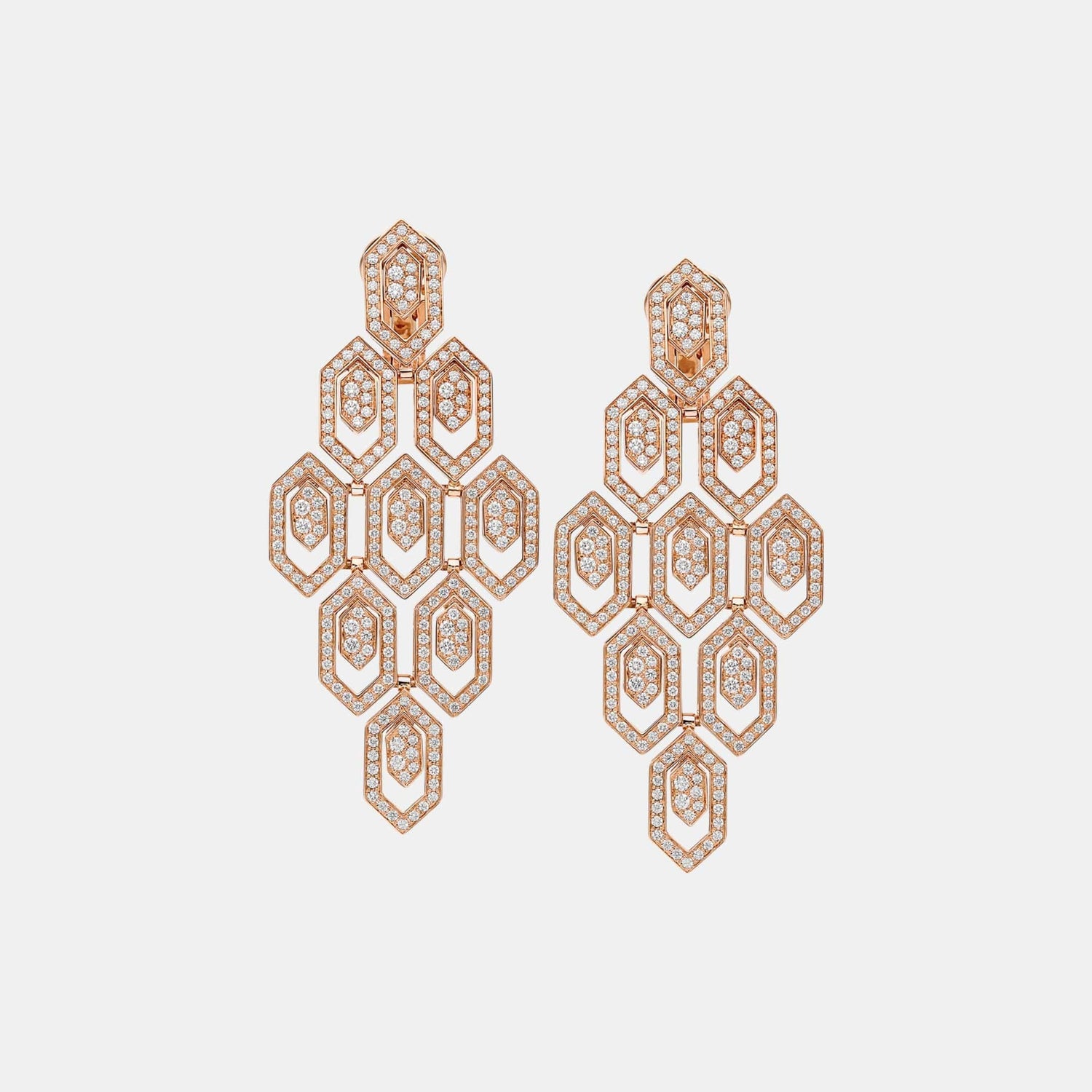Boucles d'oreilles Serpenti Or rose Diamant 2.17ct
