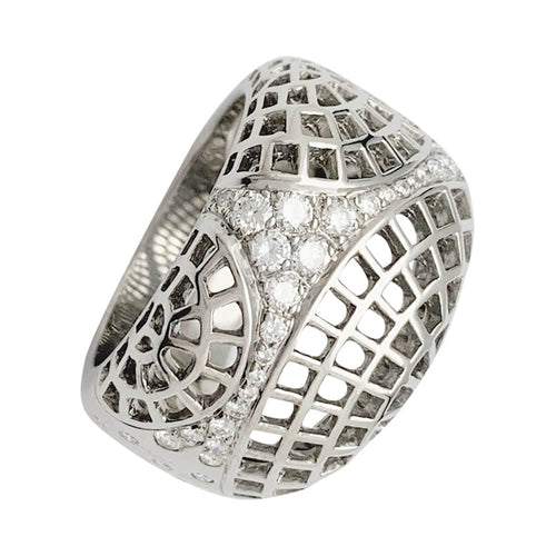 Bague 49 Cartier Nouvelle Vague Paris - Bague en or blanc et diamants 58 Facettes 31803