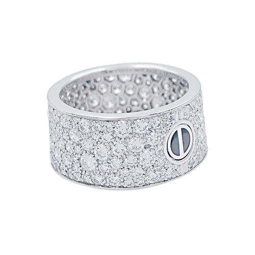 Bague 51 Cartier Love - Bague en or blanc avec diamants 58 Facettes 32395