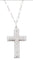 Collier Croix en diamants en or gris 18k sur chaîne 58 Facettes 1
