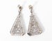 Boucles d'oreilles Boucles d'oreilles à transformation triangulaires en platine et diamants 58 Facettes 1