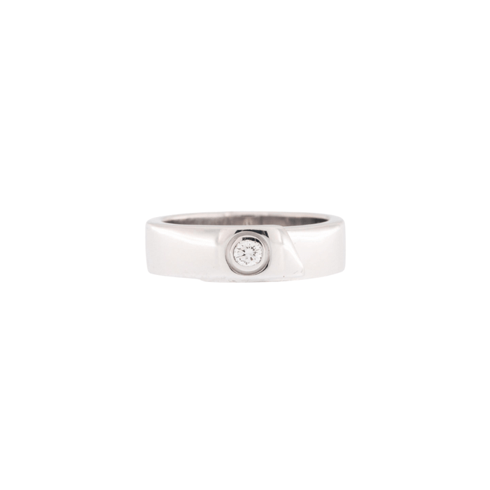 Bague 53 CARTIER - Bague d'anniversaire en or blanc diamants 58 Facettes