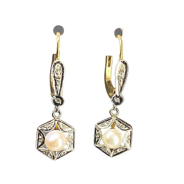 Boucles d'oreilles Paire de pendants d’oreilles perles diamants 58 Facettes AB174