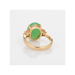 Bague 53.5 Bague Jadeite Jade Vintage Or Jaune 58 Facettes G12670