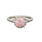 Bague Bague solitaire Platine et Diamant de synthèse rose 58 Facettes