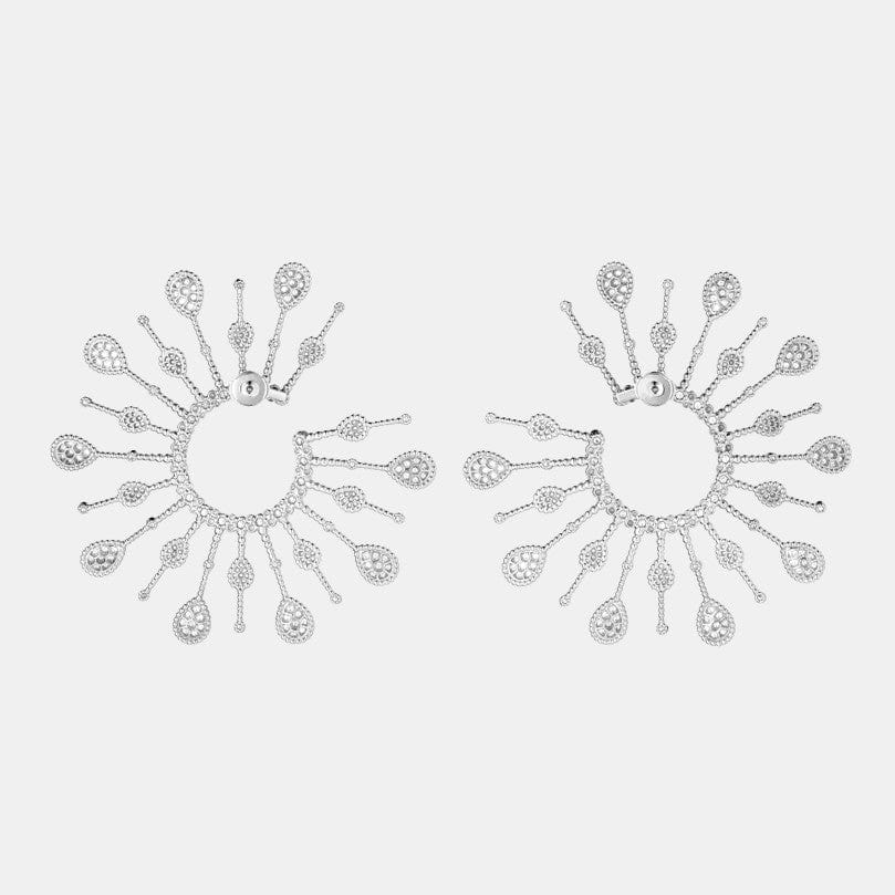 Boucles d'oreilles Serpent Bohème Or blanc Diamant 6.81ct