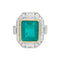 Bague 55 Bague en or jaune et or blanc 750 émeraude et diamants 58 Facettes 30866