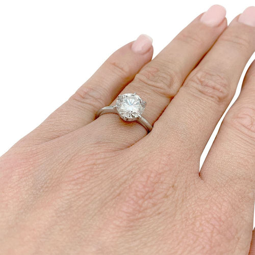 Bague 53 Solitaire - Bague en platine 950 avec diamant 2,23 ct 58 Facettes 31441