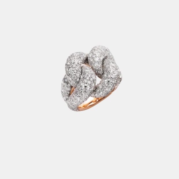 Bague Catene Or rose Diamant 7.8ct