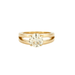Ring 56 Diamond Solitaire Ring 2 carats yellow gold 58 Facettes