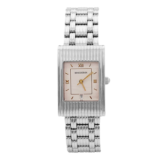 Montre Boucheron Reflet - Montre grand modèle en acier 58 Facettes 34858