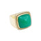 Bague 53 Fred Pain de sucre - Bague en or jaune 750, chrysoprase et diamants 58 Facettes 35047