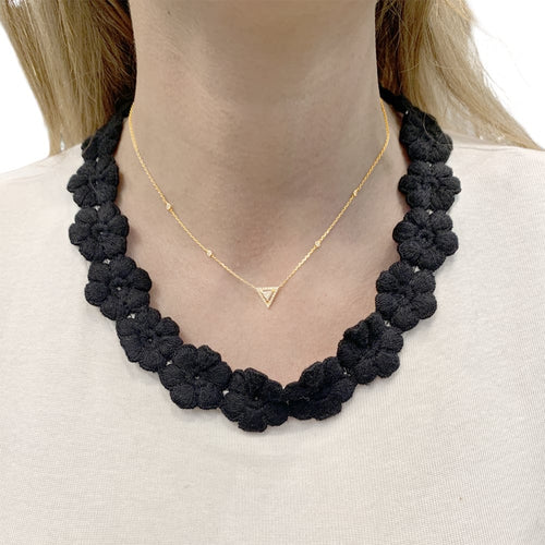 Collier Messika Théa - Collier en or rose et diamants 58 Facettes 35299