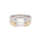 Bague 48 Bague deux ors 750 sertie de diamants taille baguette 58 Facettes 34457