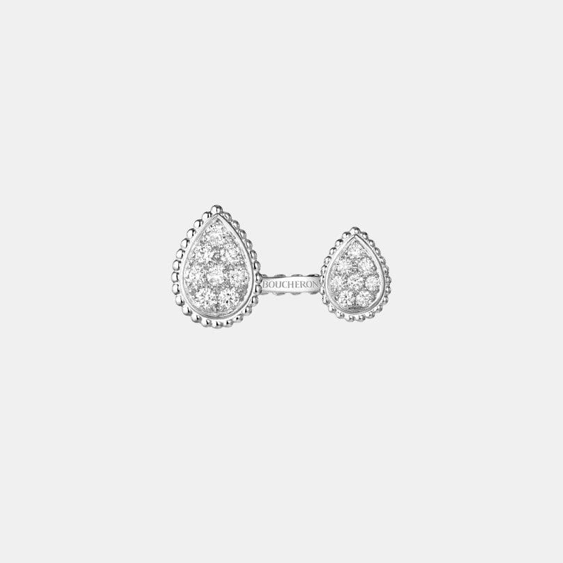 Bague Serpent Bohème Or blanc Diamant 0.47ct, motifs S et XS