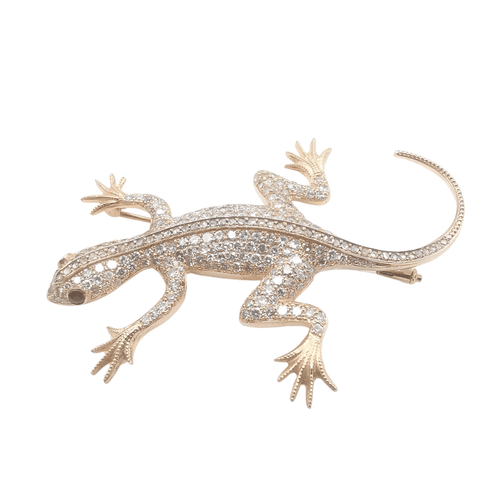 Broche Broche salamandre Or rose Diamants 6.94 ct 58 Facettes