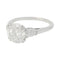 Bague 53 Bague solitaire en platine 950 avec diamant 2 ct et poires 58 Facettes 31592