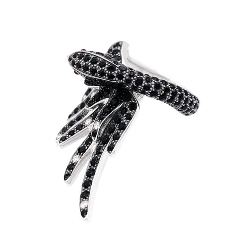 Bague 51 Boucheron Animaux de Collection - Bague Cypris, le Cygne en or blanc, saphirs, diamants 58 Facettes 34866