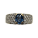Ring 51 Sapphire And Paving Diamond Ring 58 Facettes 149041900