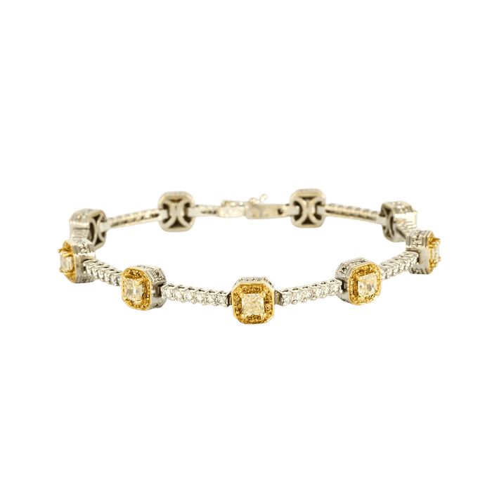 Bracelet GREGG RUTH- bracelet en or blanc diamants fancy et diamant 58 Facettes DV0770-9