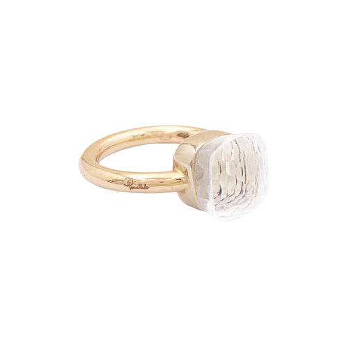 Bague 48 Pomellato Nudo Classic - Bague en or rose et topaze blanche 58 Facettes 34966