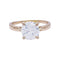 Bague 53 Bague solitaire en or rose 18K avec diamant 1,56 ct 58 Facettes 32362