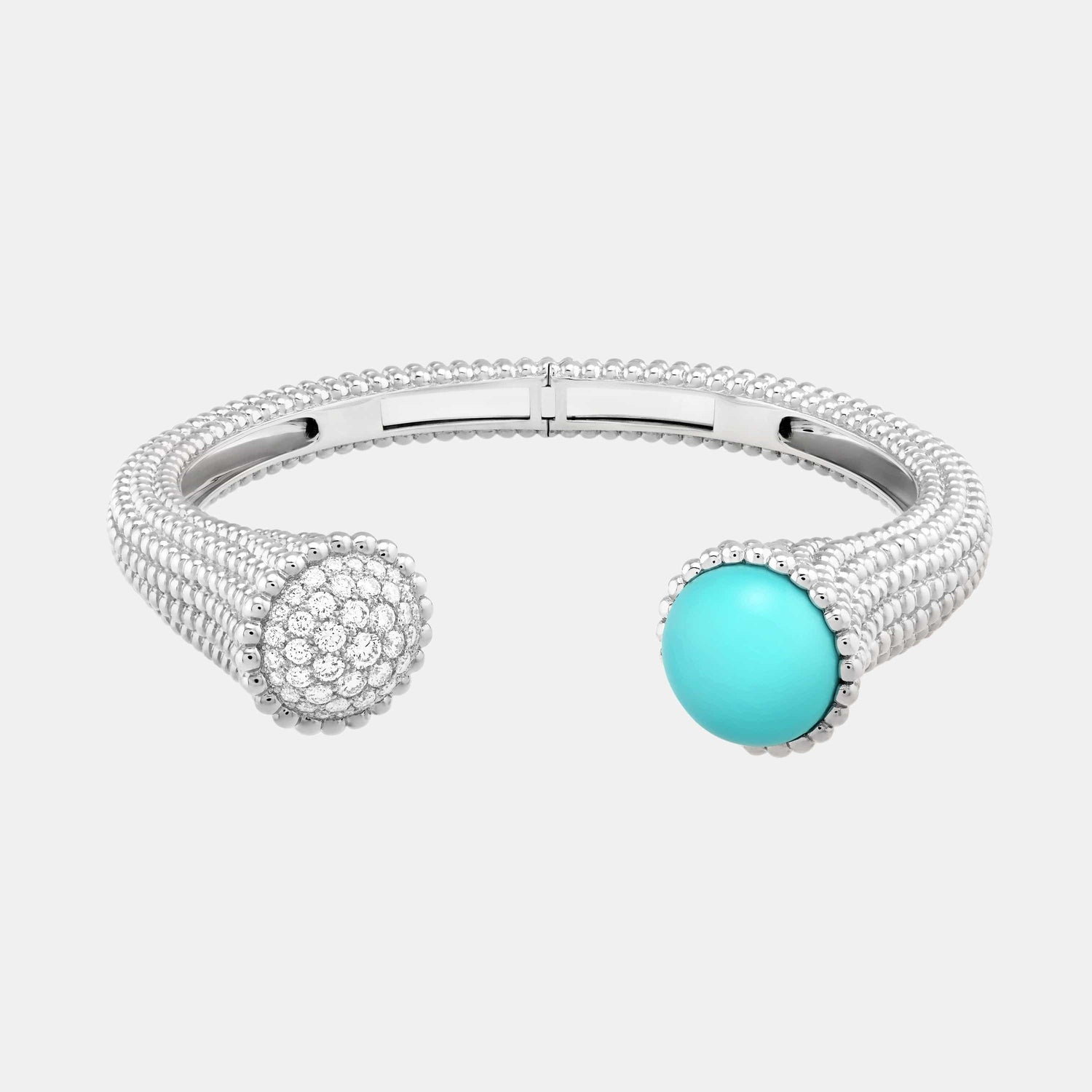 Bracelet Perlée Or blanc Diamant 0.74ct