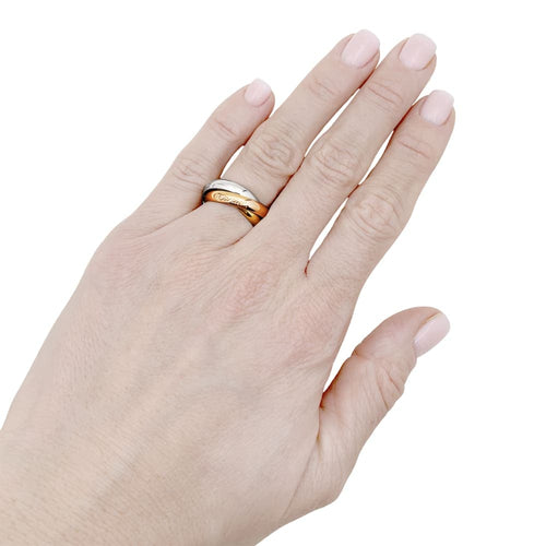 Bague 47 Cartier Trinity - Bague grand modèle en or jaune, rose et blanc 58 Facettes 35054
