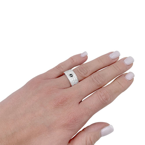 Bague 51 Cartier Love - Bague en or blanc avec diamants 58 Facettes 32395