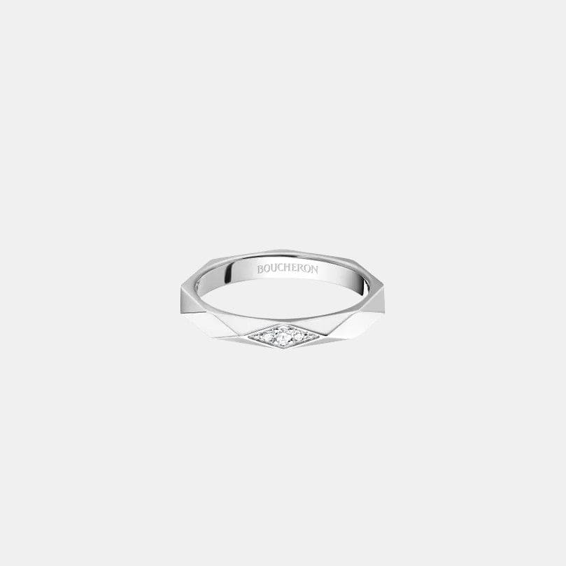 Bague Facette Platine Diamant 0.02ct