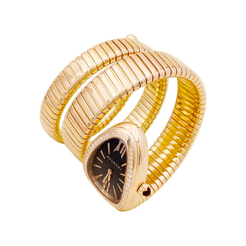 Montre Bulgari Serpenti Tubogas - Montre en or rose et diamants 58 Facettes 34807