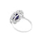 Bague 50 Bague pompadour en platine avec saphir et diamants 58 Facettes 34995